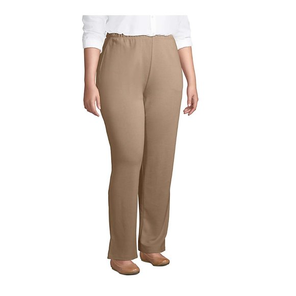 NWT Lands End Women's Elastic Waist High Rise Pull-On Khaki Pants 18 37/38W $55 - Picture 3 of 3